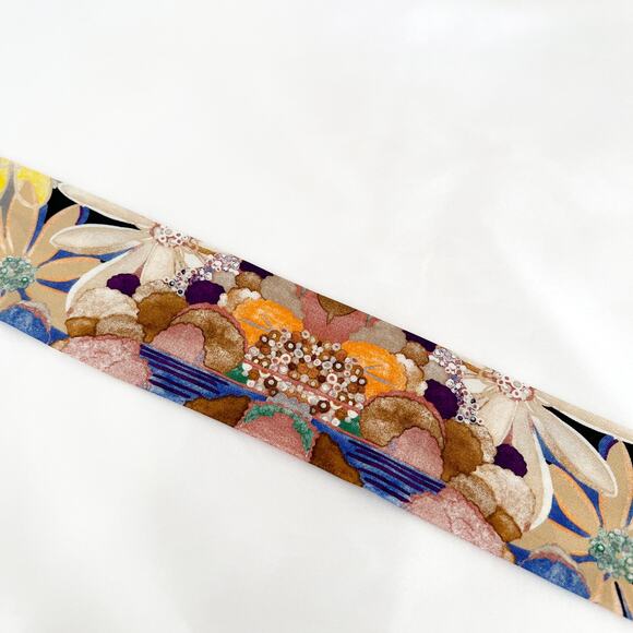 TWILLY Silk Midnight Park Twill Band Headband Scarf - Picture 5 of 11